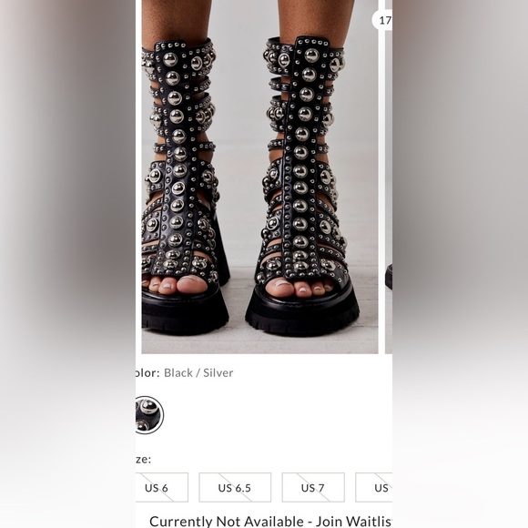 Free People Siren Studded Gladiator Sandals Size 7 NEW - Picture 2 of 14